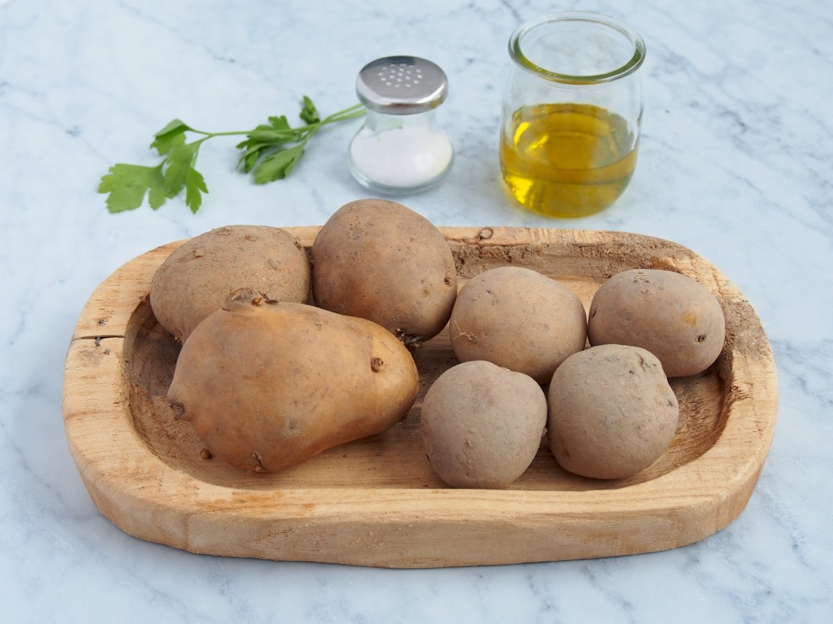 Ingredientes de las patatas al vapor