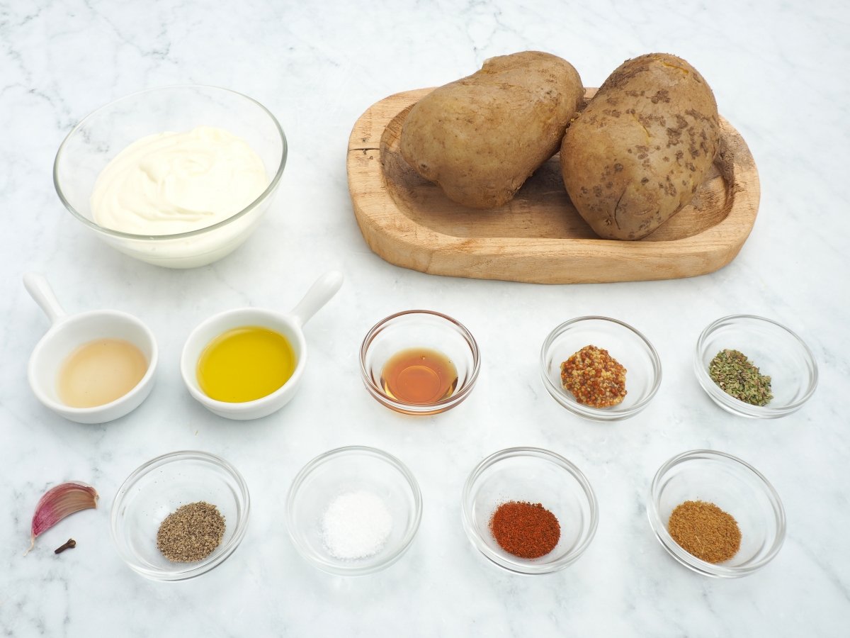 Ingredientes de las patatas mozárabes