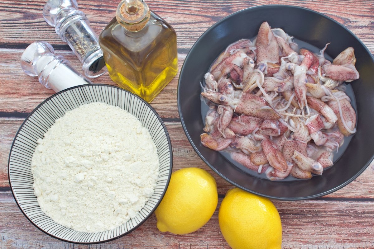 Ingredientes de las puntillas de calamar