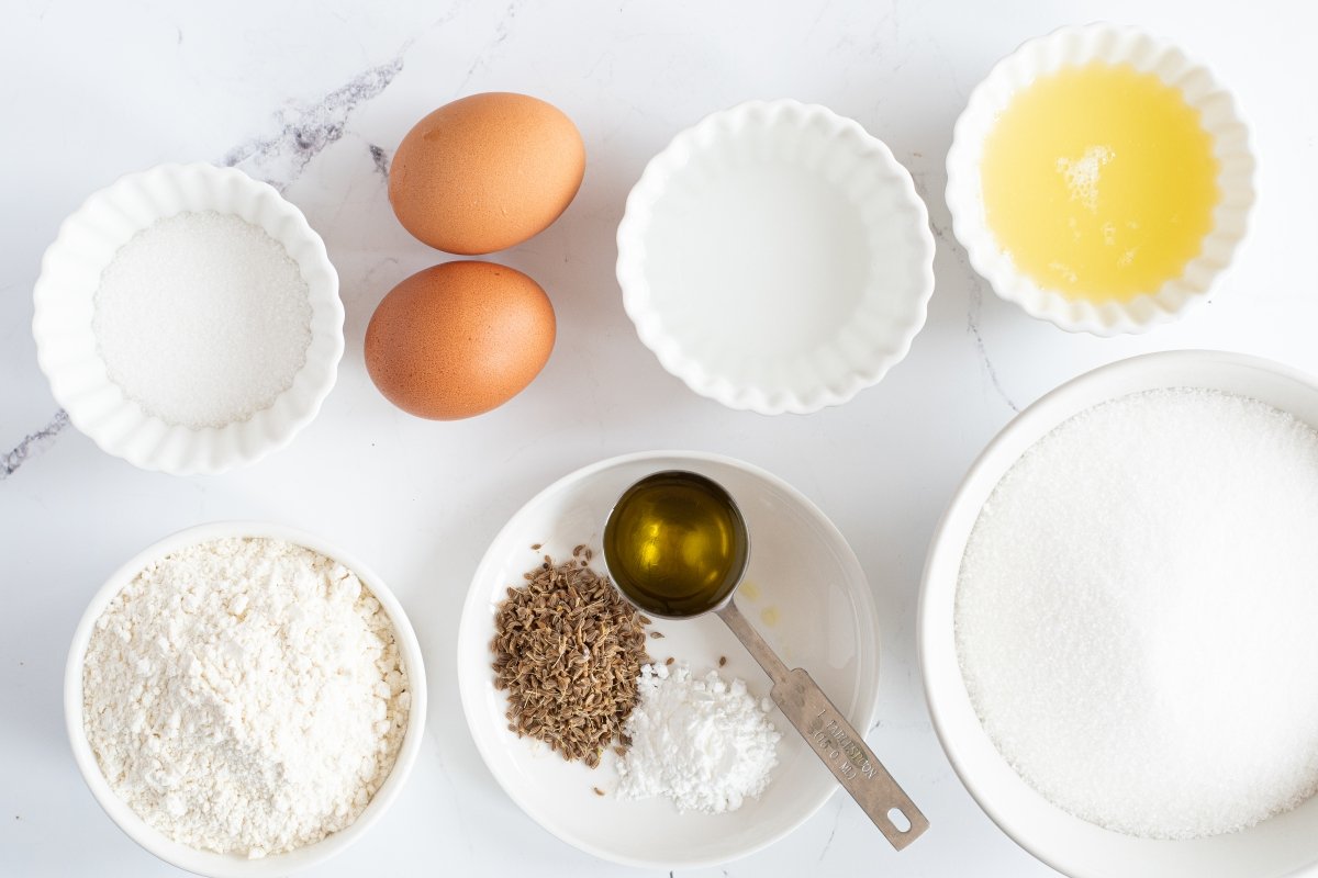 Ingredientes de las rosquillas de Santa Clara