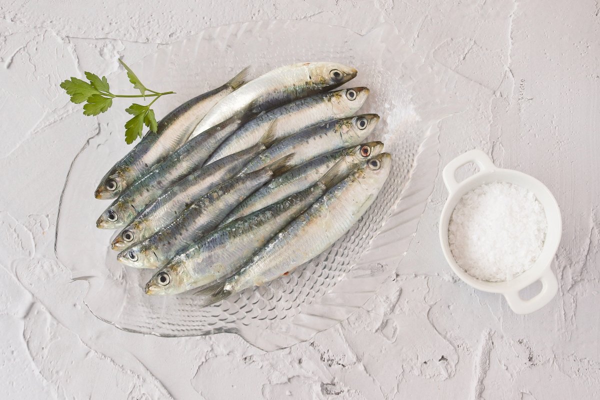 Ingredientes de las sardinas en freidora de aire