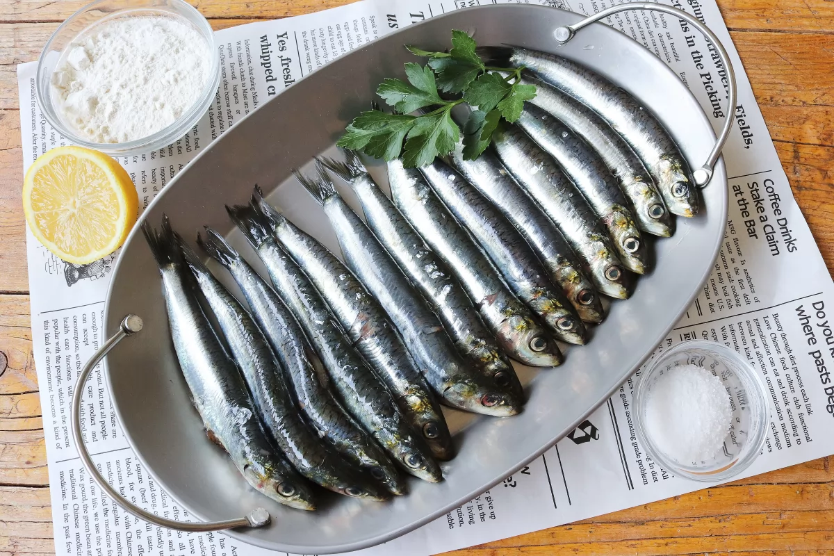 Ingredientes de las sardinas fritas