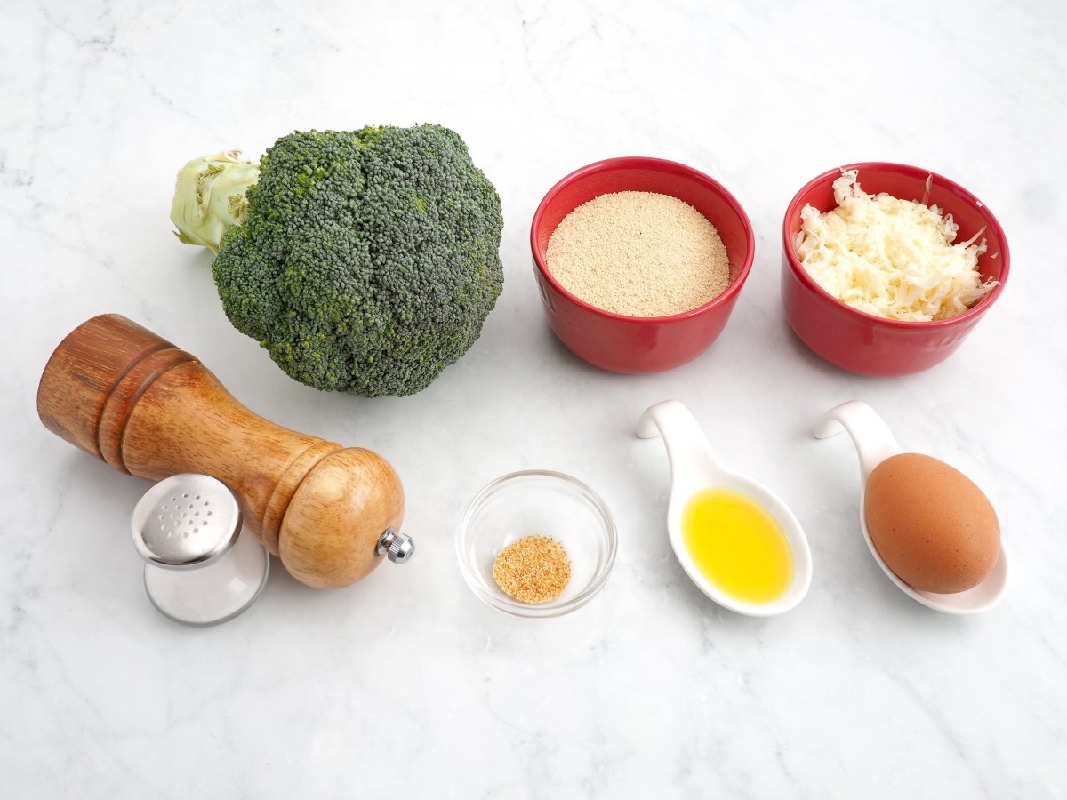 Ingredientes de las tortitas de brócoli