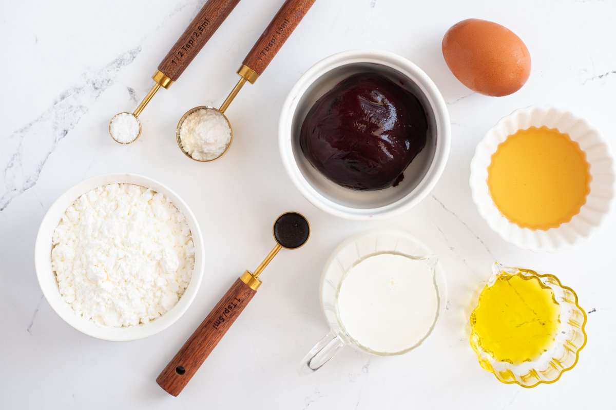 Ingredientes de las tortitas de remolacha