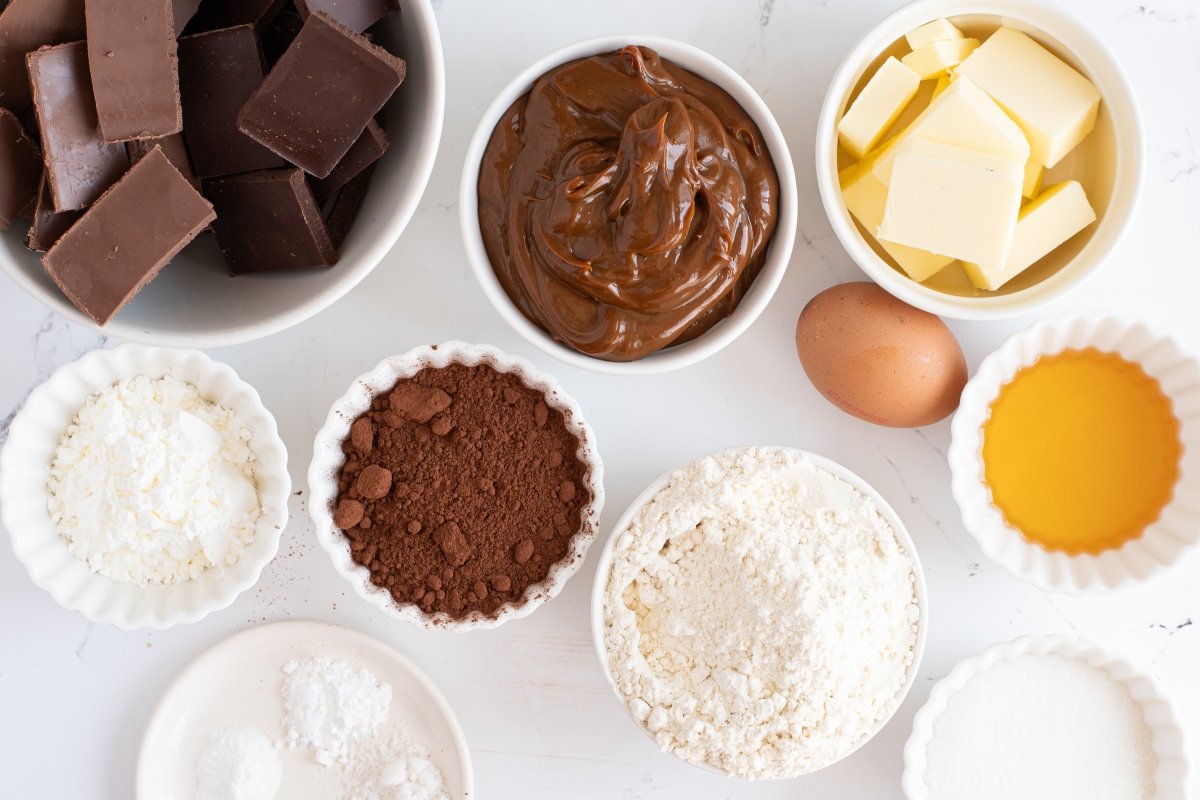 Ingredientes de los alfajores de chocolate