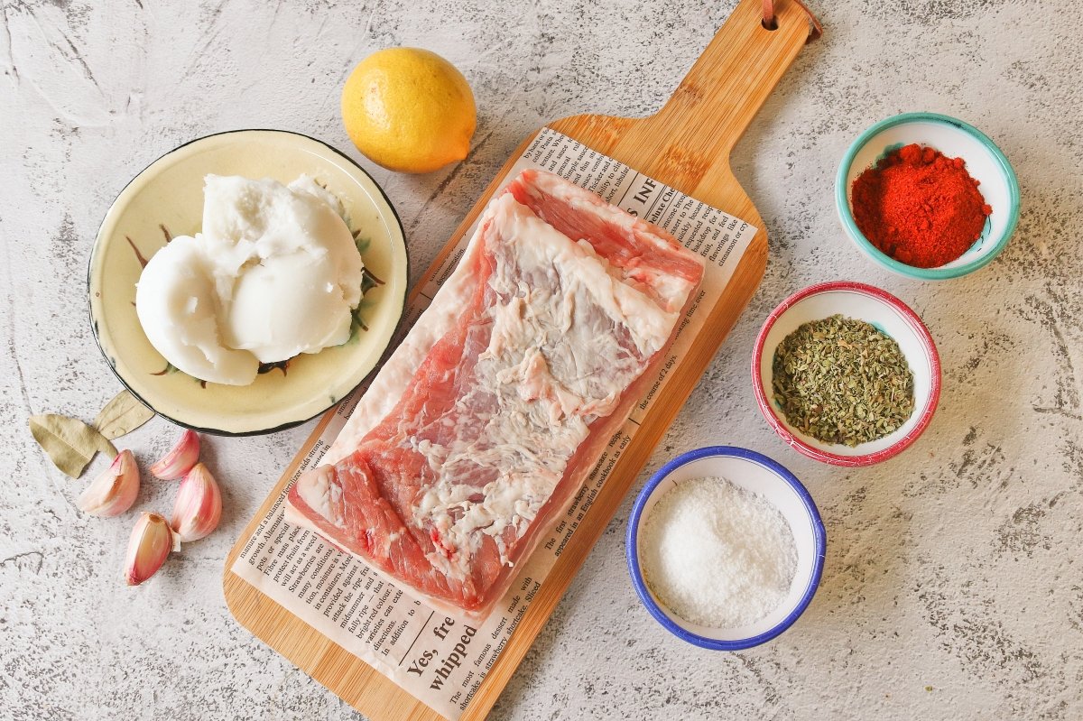 Ingredientes de los chicharrones de Cádiz