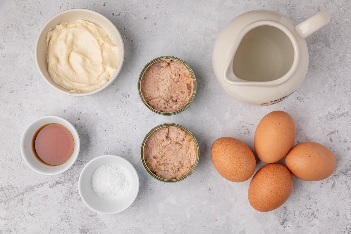 Ingredientes de los huevos rellenos en Thermomix