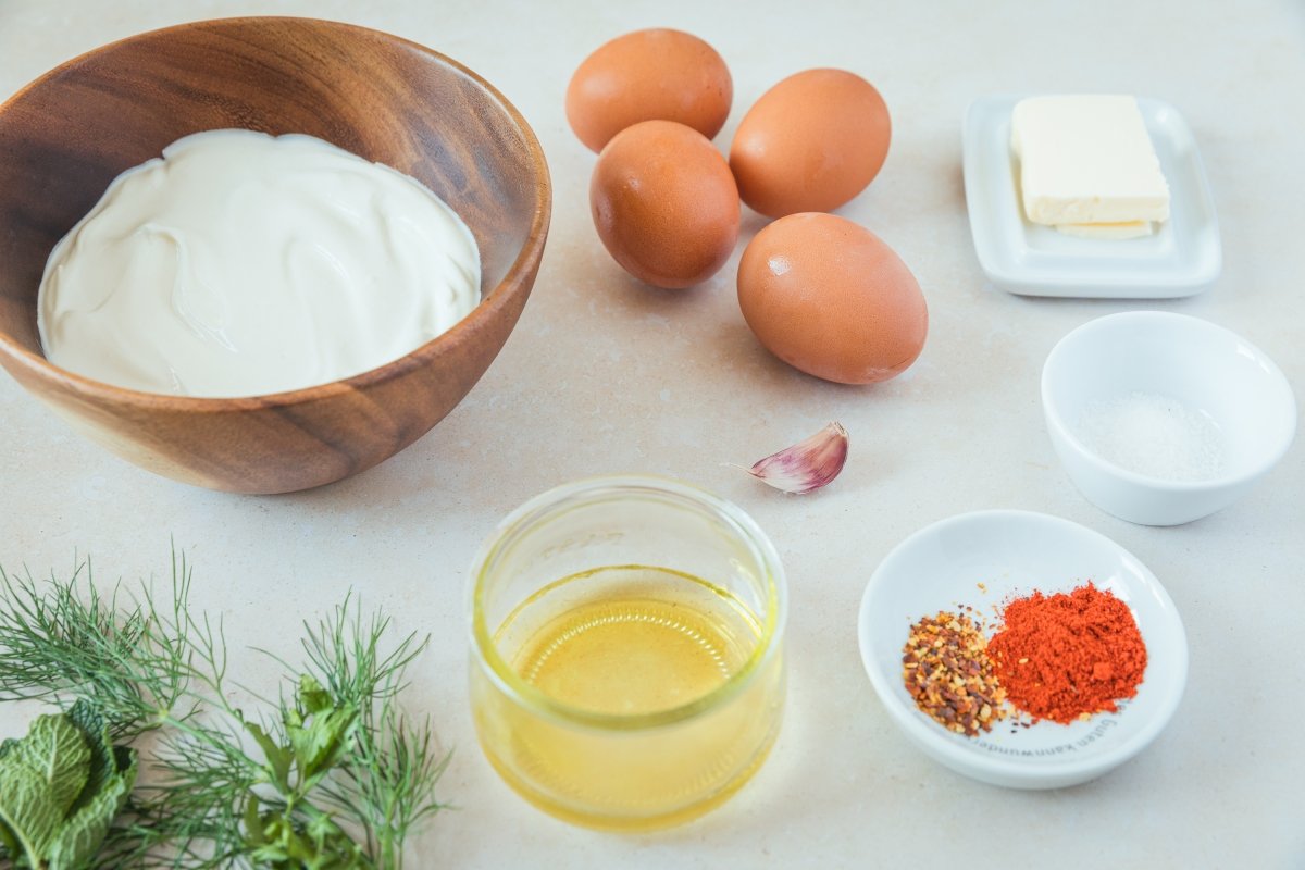 Ingredientes de los huevos turcos