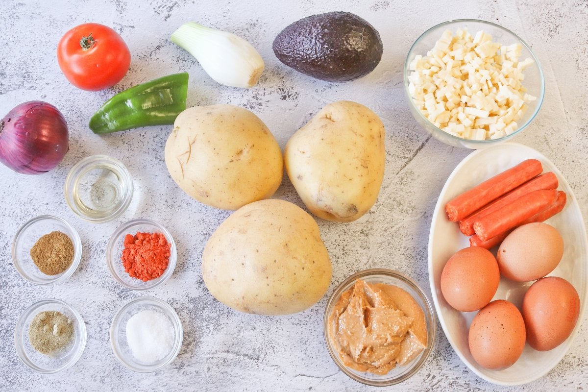 Ingredientes de los llapingachos