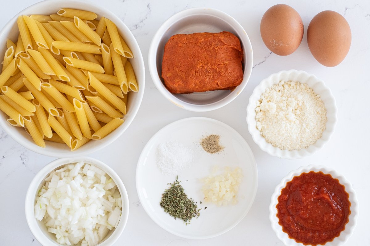Ingredientes de los macarrones a la mallorquina