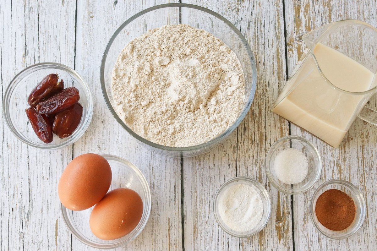 Ingredientes de los pancakes de avena