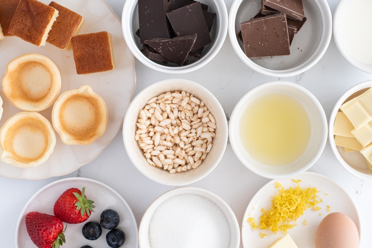 Ingredientes de los petit fours