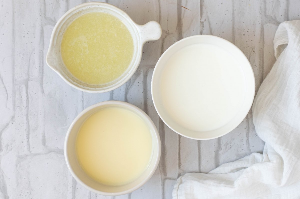 Ingredientes de los polos de leche condensada y limón