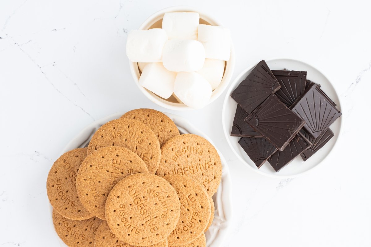 Ingredientes de los s'mores