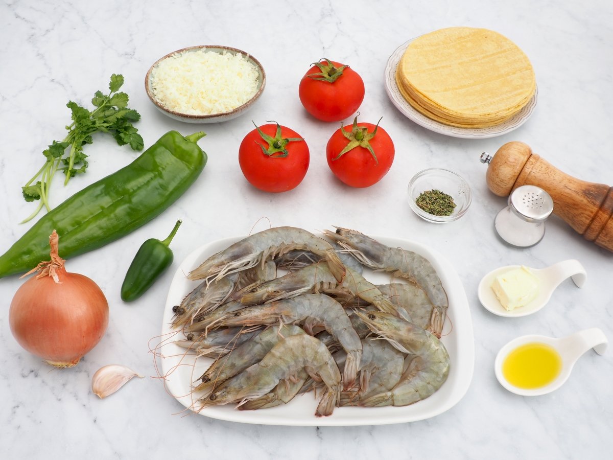 Ingredientes de los tacos gobernador