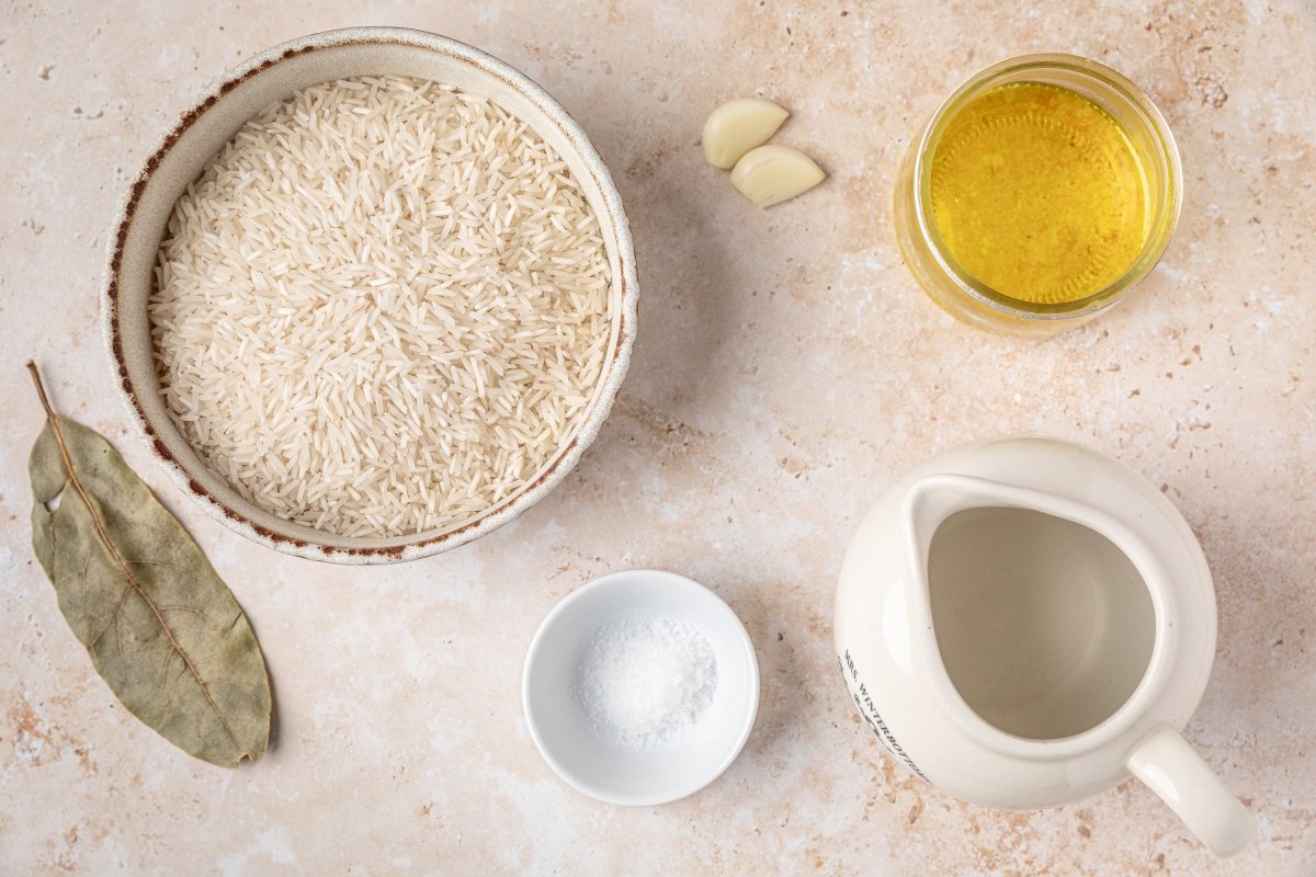Ingredientes del arroz basmati en Thermomix