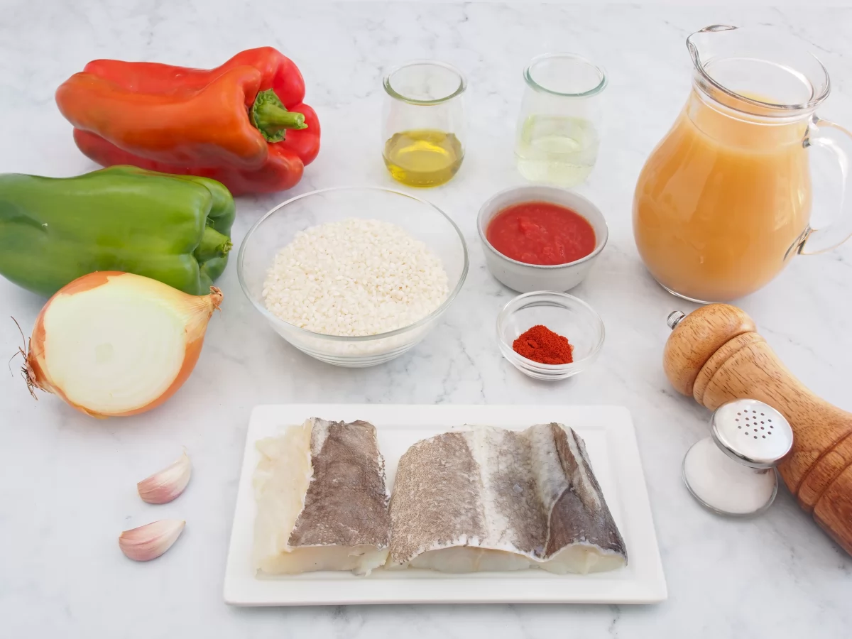 Ingredientes del arroz con bacalao