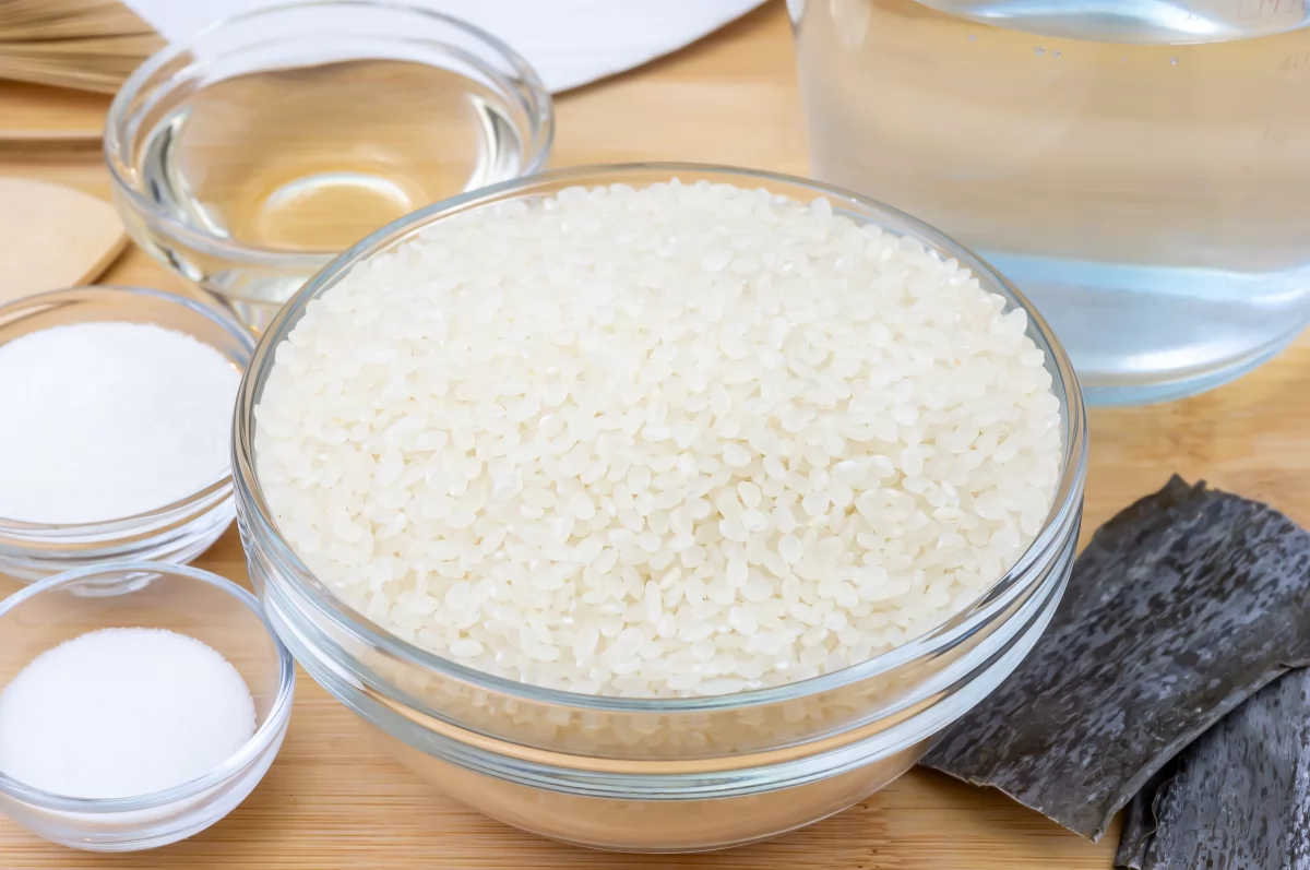 Ingredientes del arroz para sushi