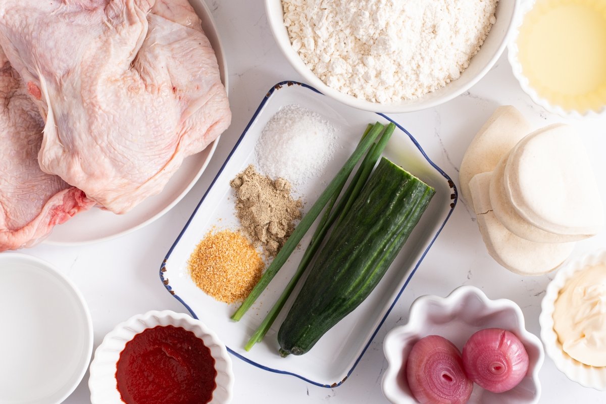 Ingredientes del bao de pollo