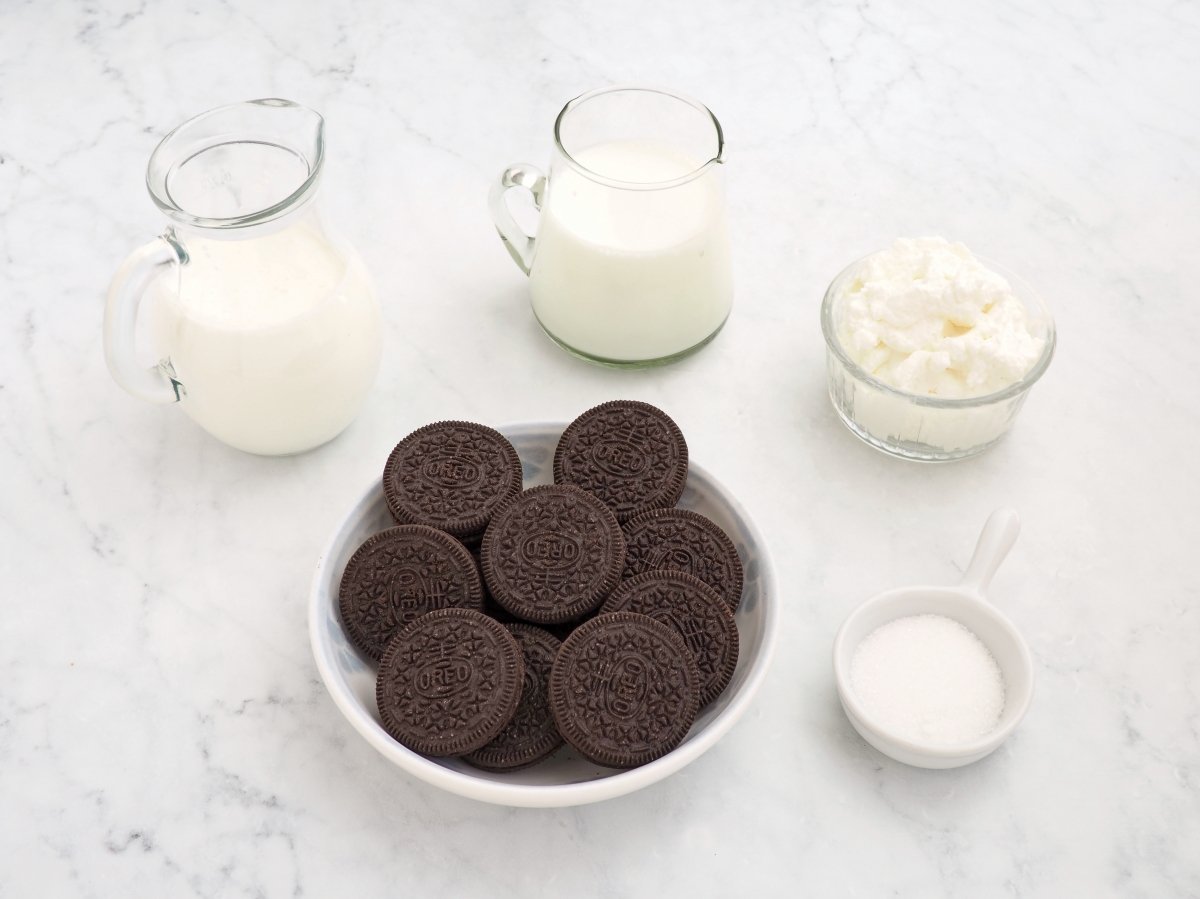 Ingredientes del batido de Oreo