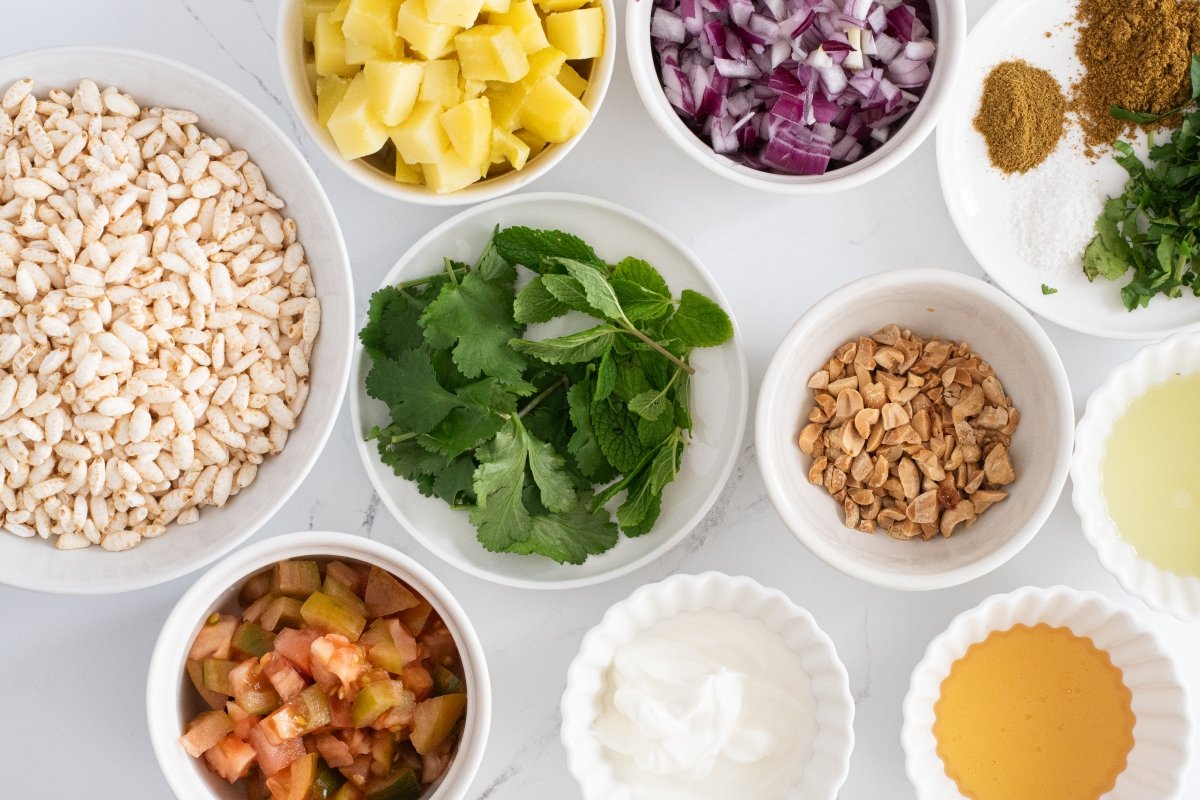 Ingredientes del bhelpuri