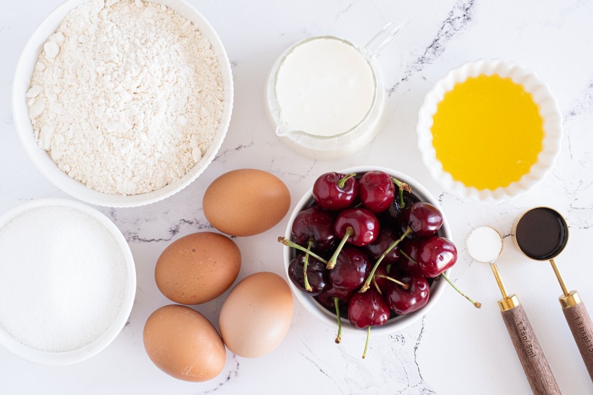 Ingredientes del bizcocho de cerezas