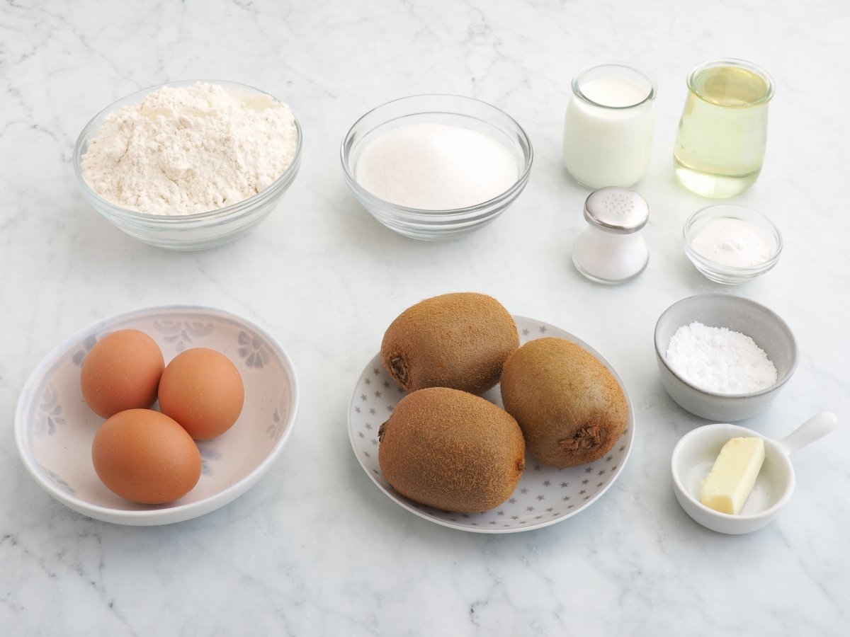 Ingredientes del bizcocho de kiwi