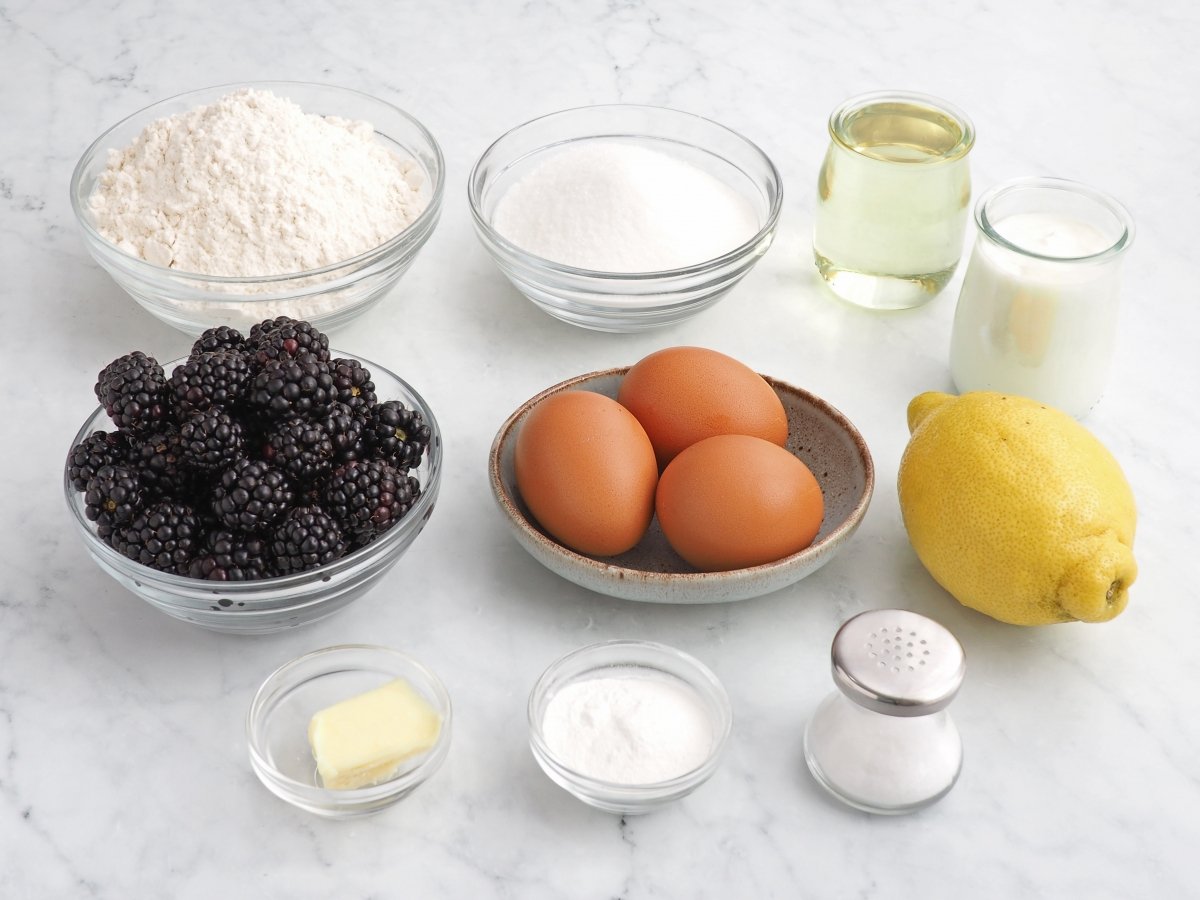 Ingredientes del bizcocho de moras