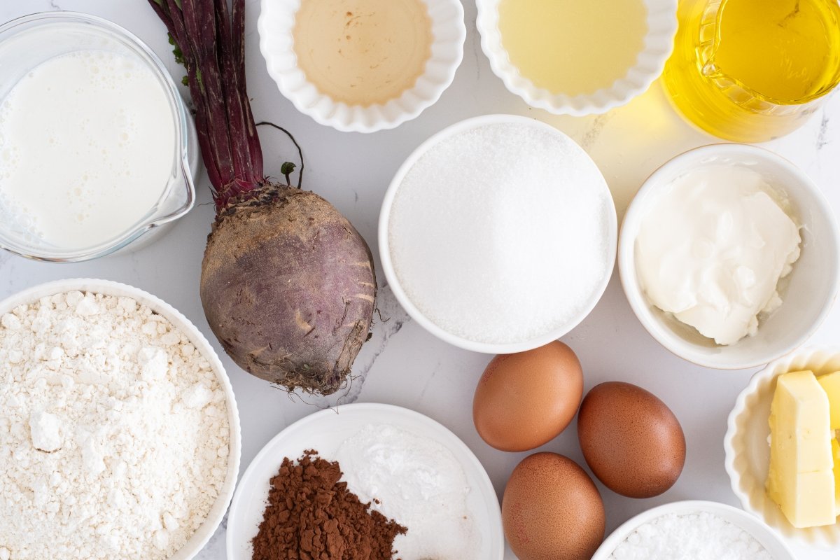 Ingredientes del bizcocho de remolacha