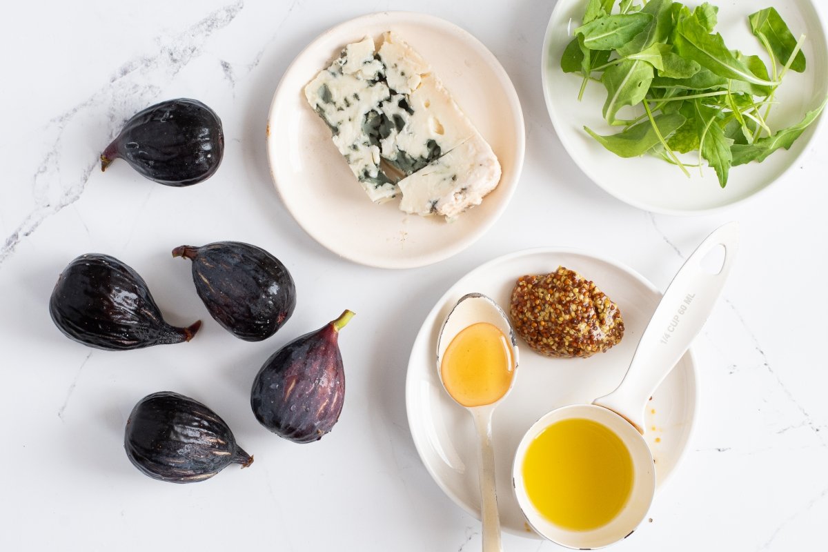 Ingredientes del carpaccio de higos