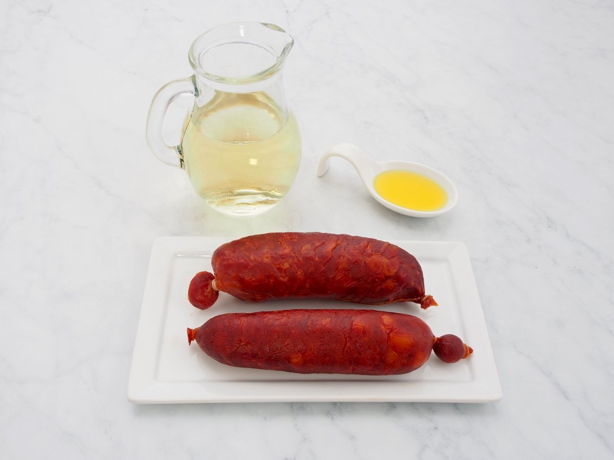 Ingredientes del chorizo al vino