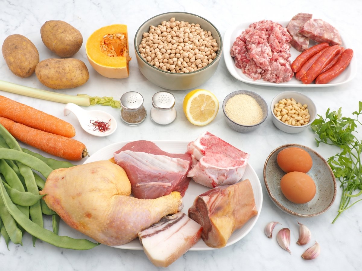 Ingredientes del cocido con pelotas