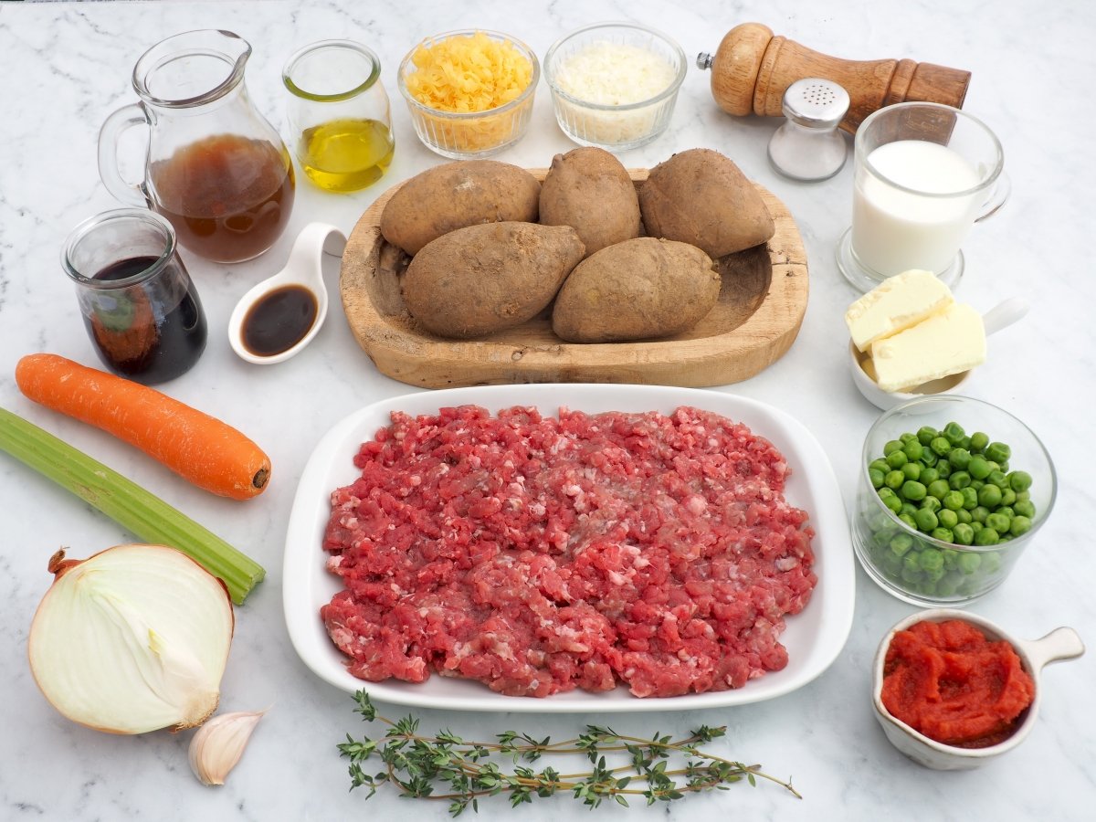 Ingredientes del cottage pie