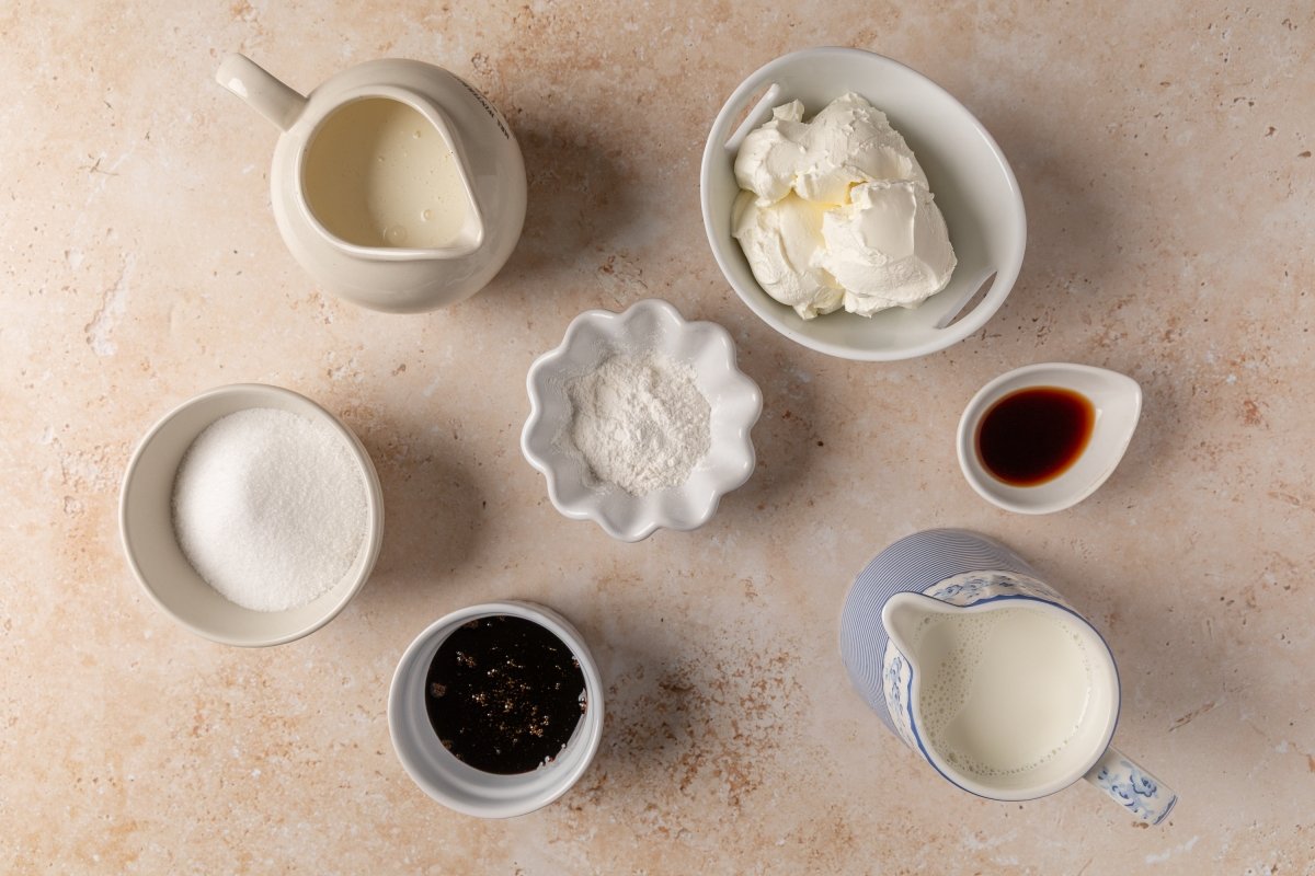 Ingredientes del flan de queso en Thermomix