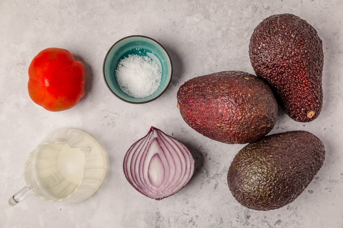 Ingredientes del guacamole en Thermomix