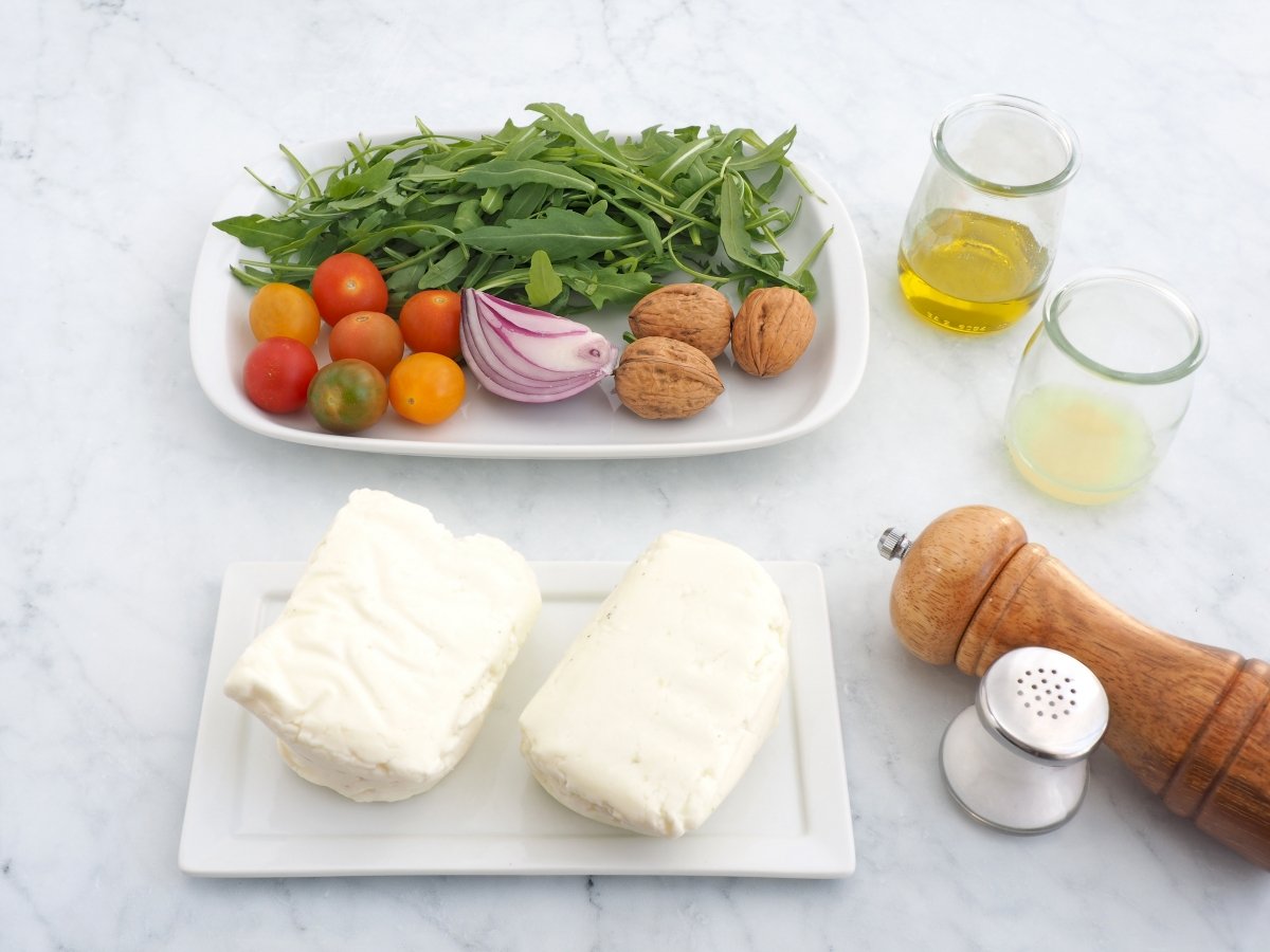 Ingredientes del Halloumi a la plancha