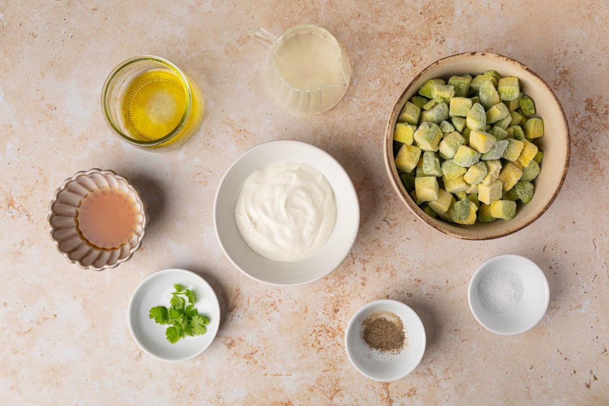 Ingredientes del helado de aguacate