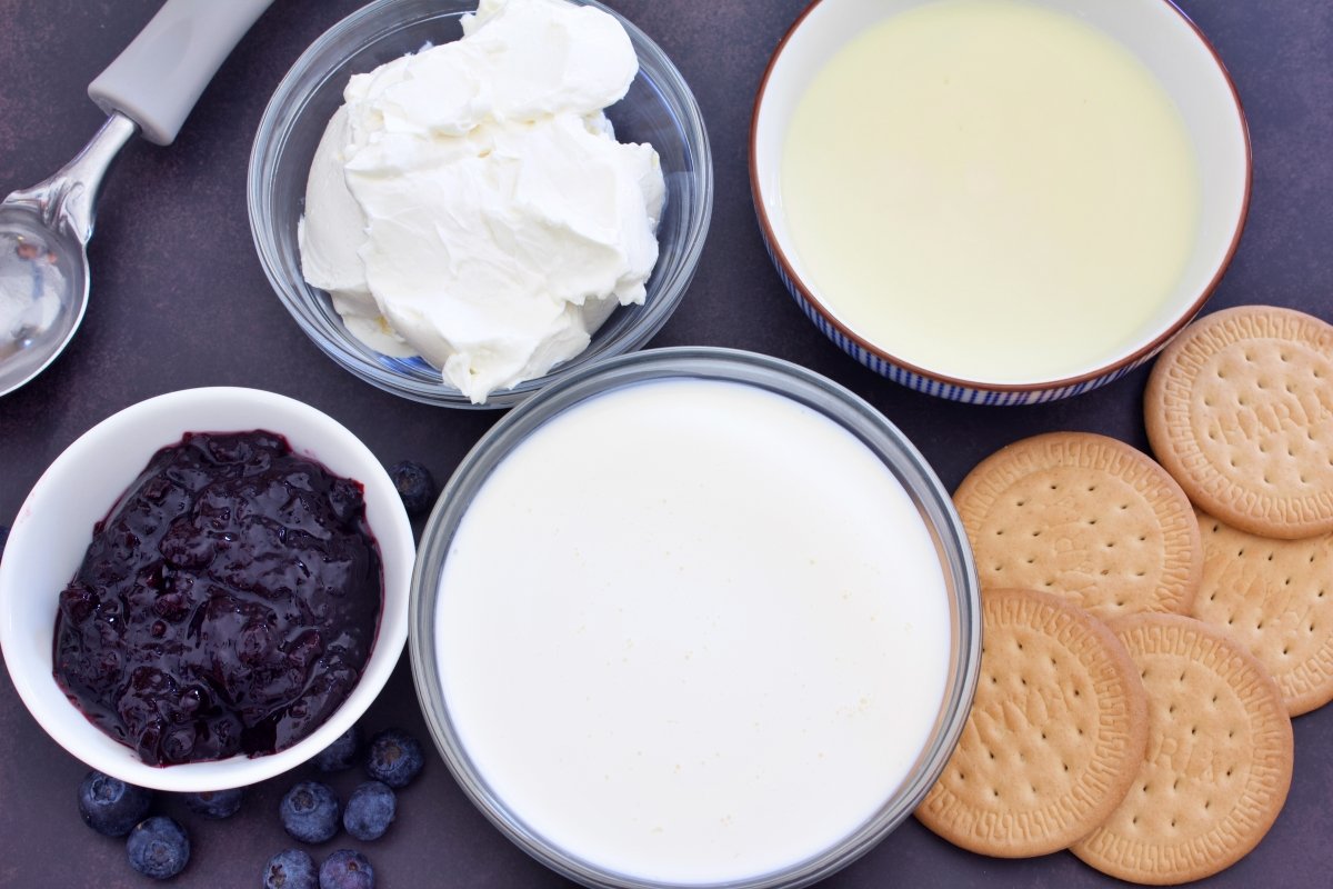 Ingredientes del helado de cheesecake