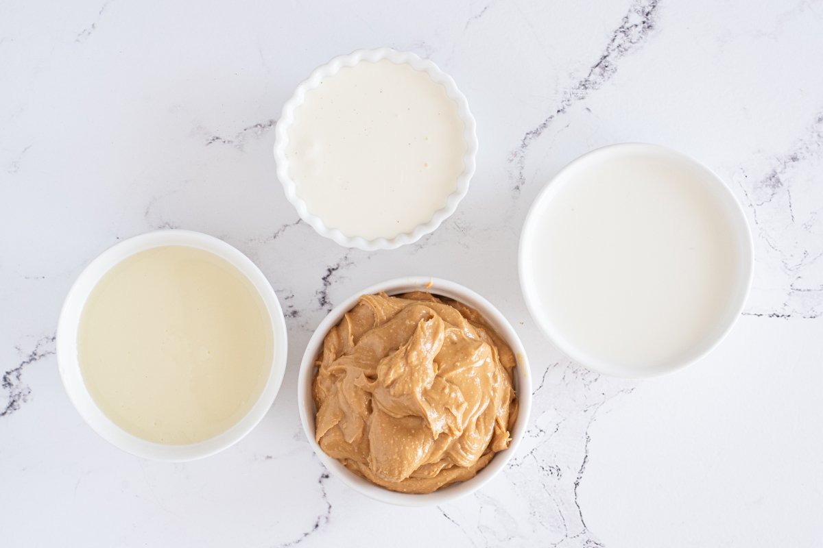 Ingredientes del helado de crema de cacahuete
