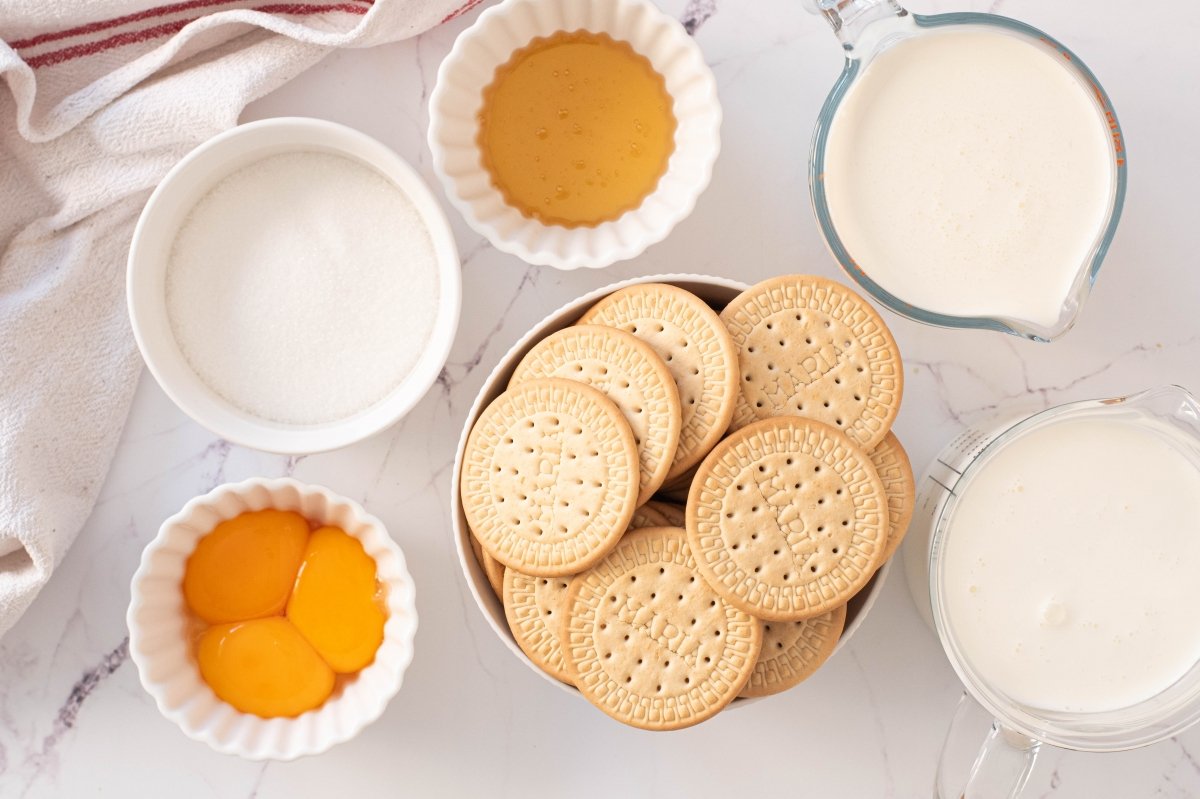 Ingredientes del helado de galletas maría