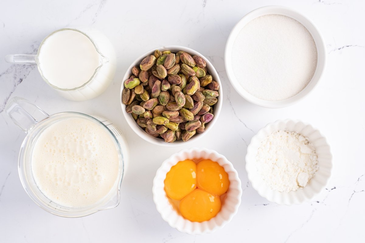 Ingredientes del helado de pistacho