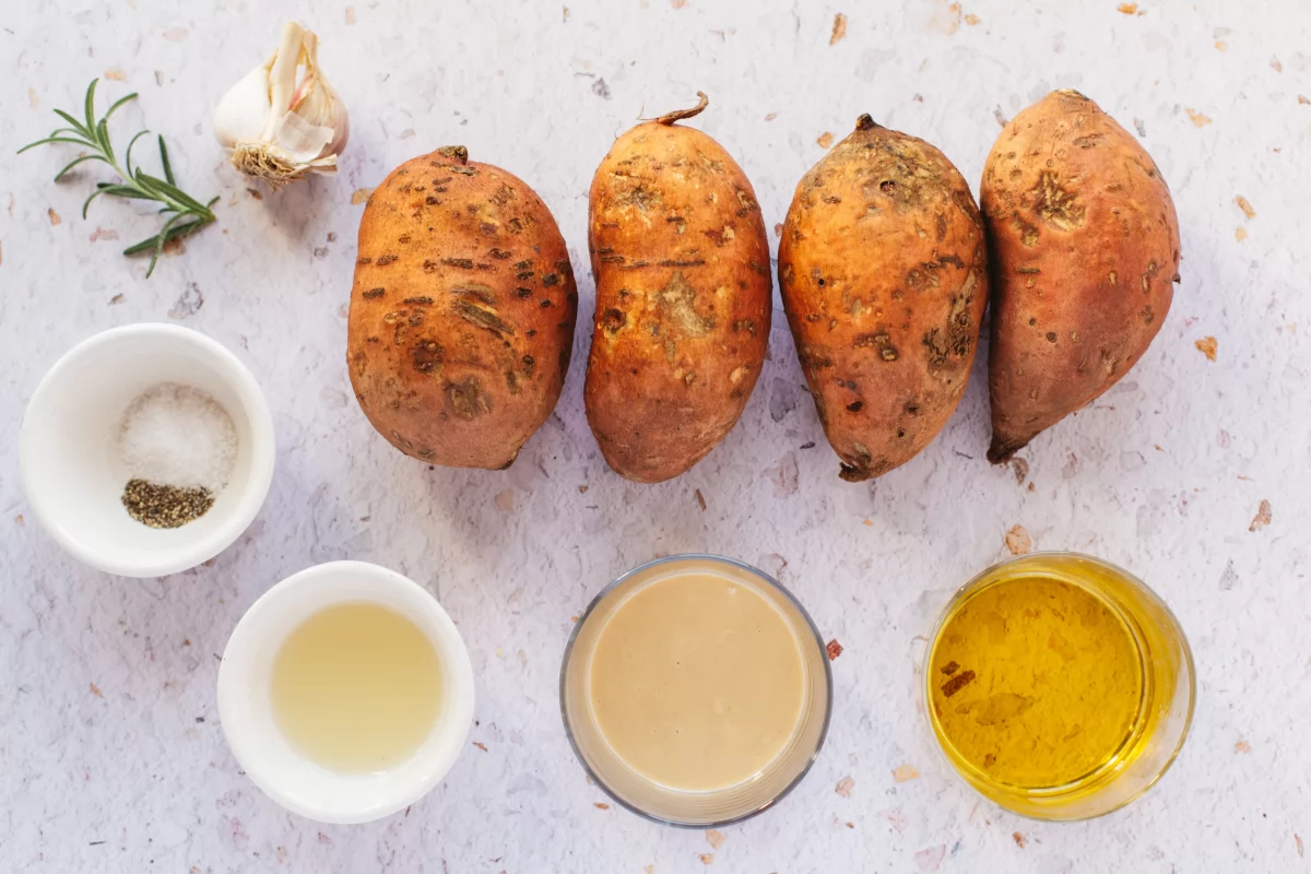 Ingredientes del hummus de boniato *