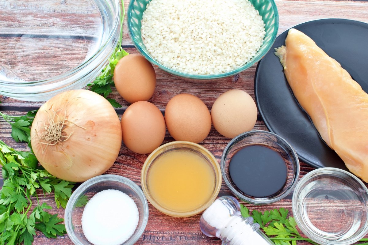 Ingredientes del oyakodon