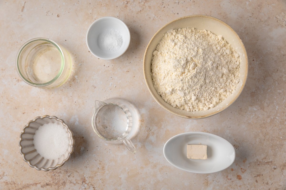 Ingredientes del pan bao en Thermomix