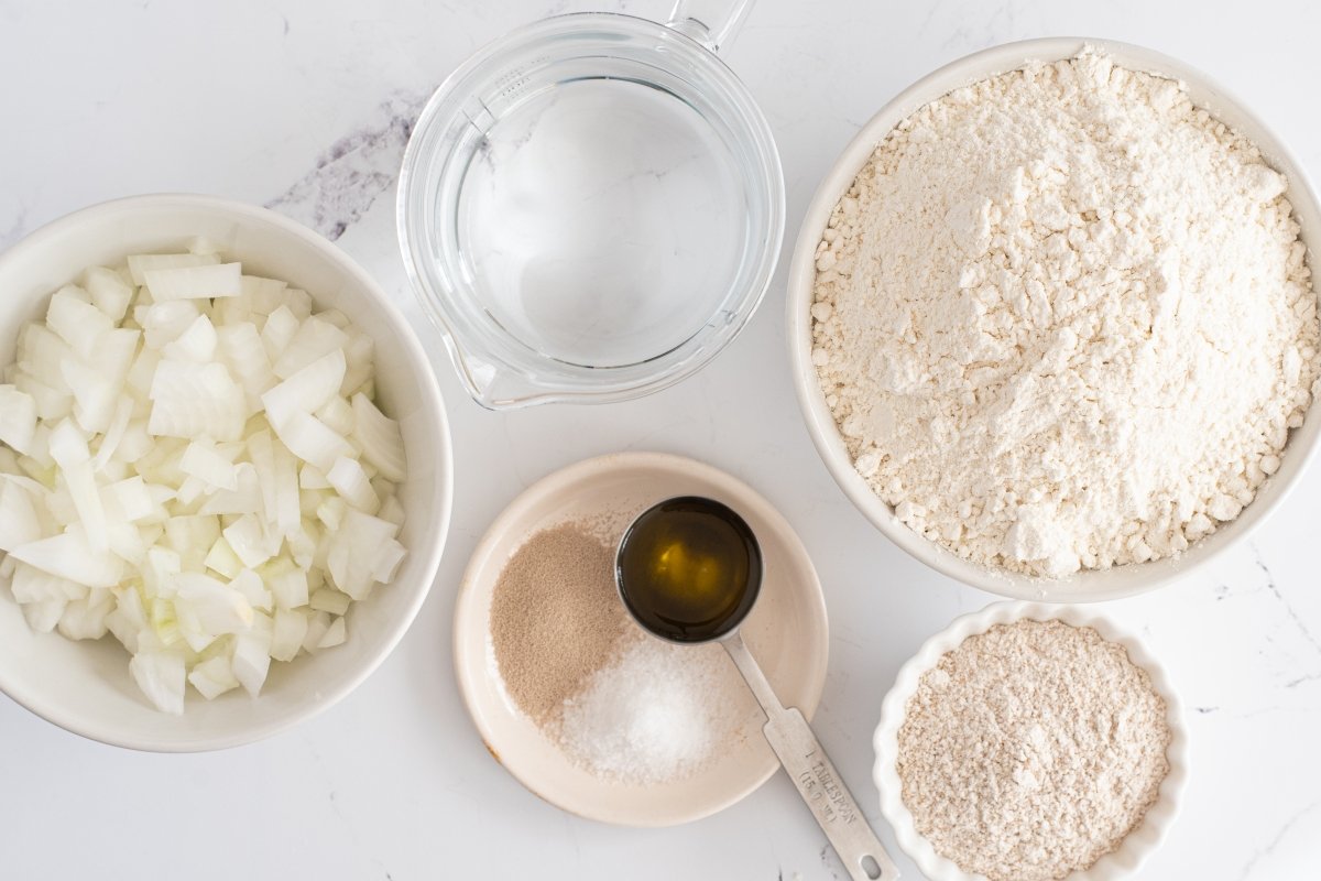 Ingredientes del pan de cebolla