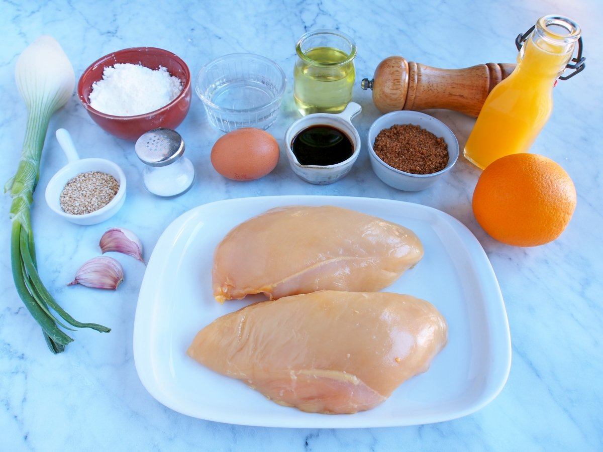 Ingredientes del pollo a la naranja