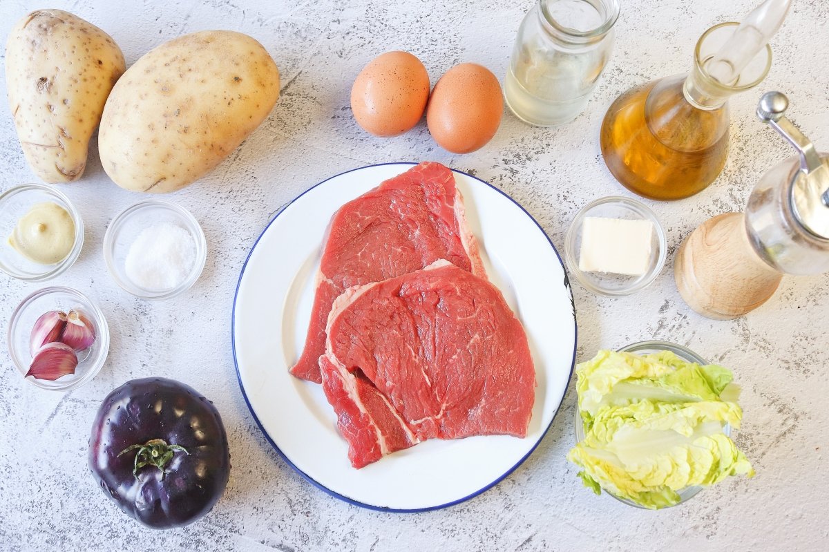 Ingredientes del prego no prato