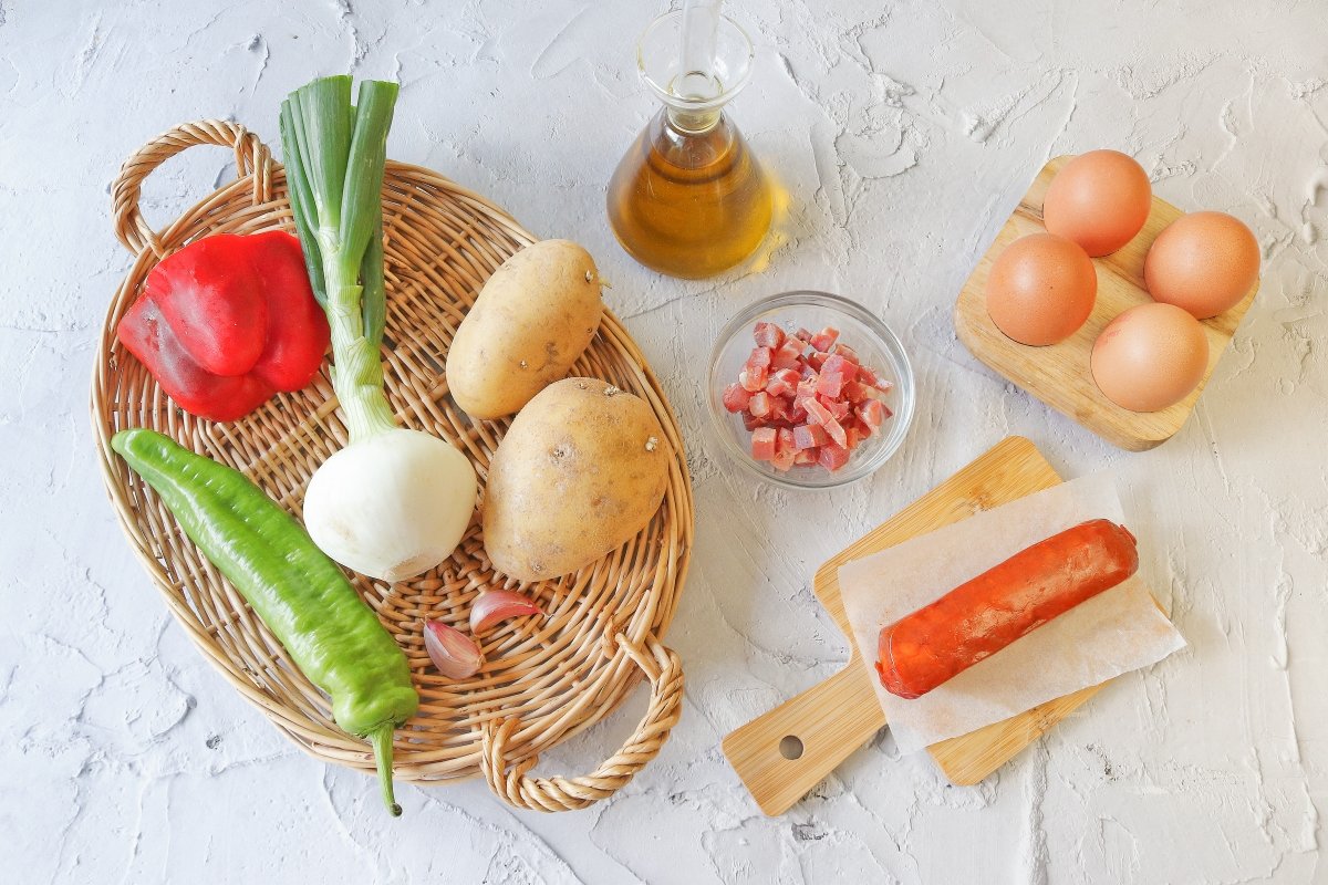Ingredientes del revuelto campero
