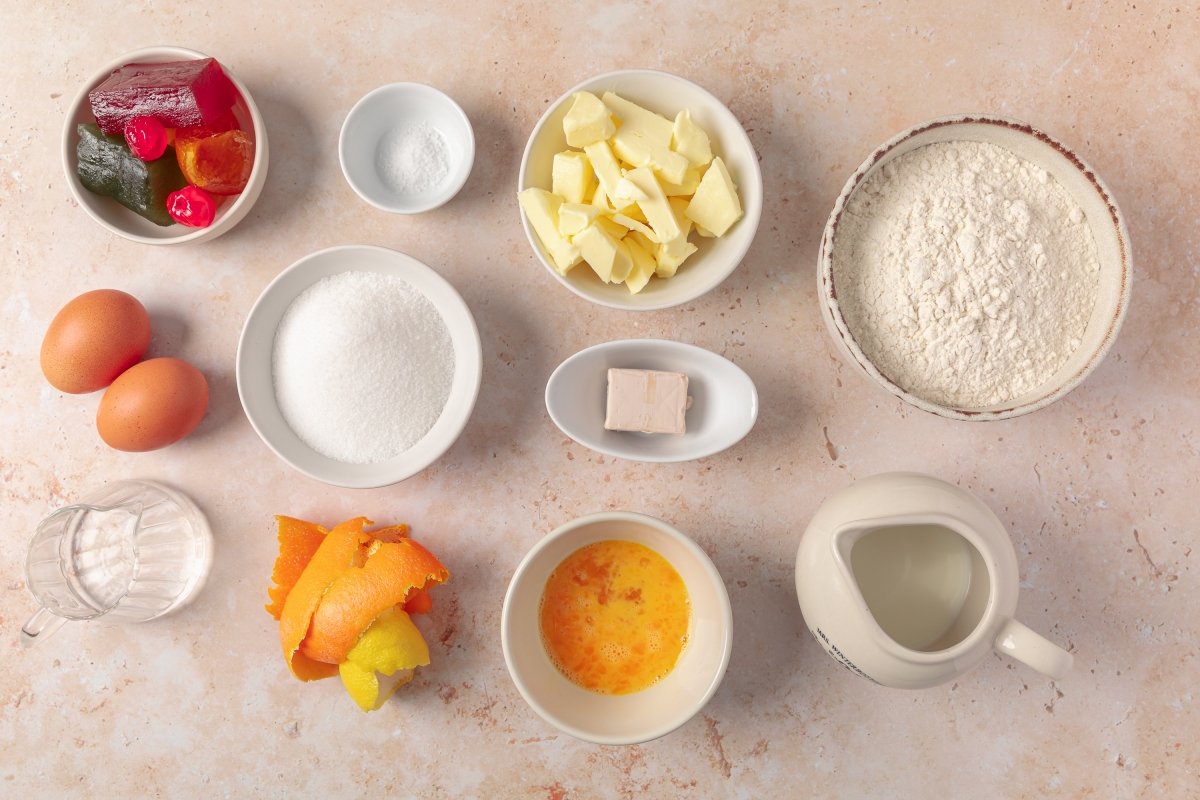 Ingredientes del roscón de Reyes con Thermomix