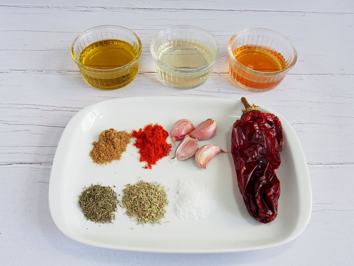 Ingredientes del salmorejo canario